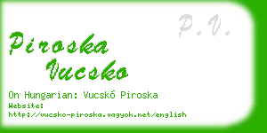 piroska vucsko business card